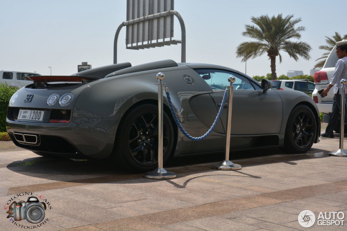Grey Bugatti Veyron Grand Sport Vitesse in Dubai