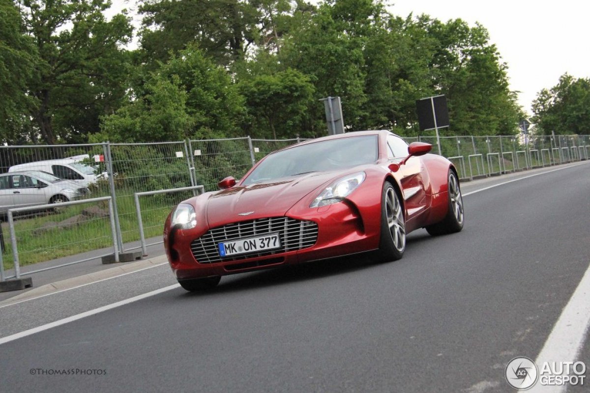 Red Aston Martin One-77 Spotted in Nürburg.