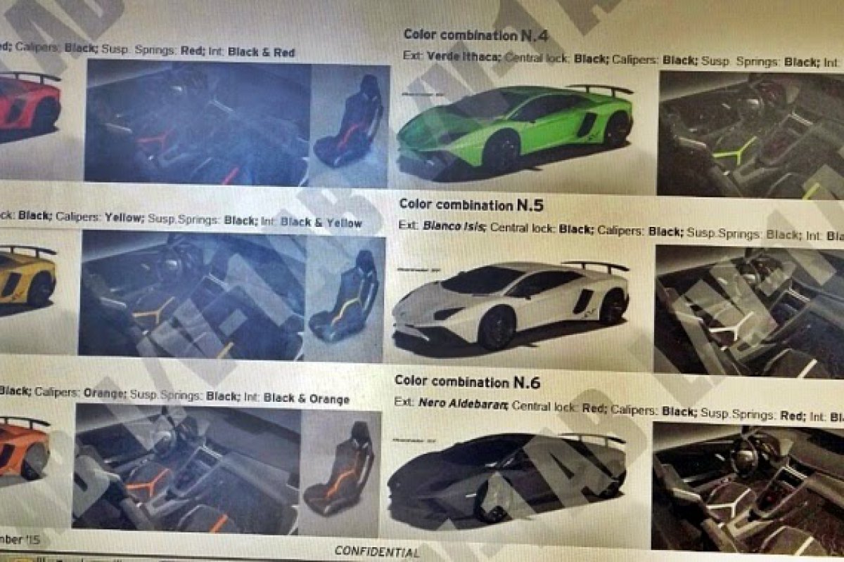 Lamborghini Aventador SuperVeloce disponible en 6 coloris 