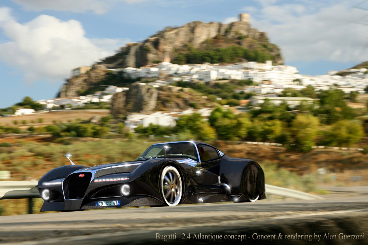 2014 Bugatti 12.4 Atlantique Concept Car by Alan Guerzoni. 