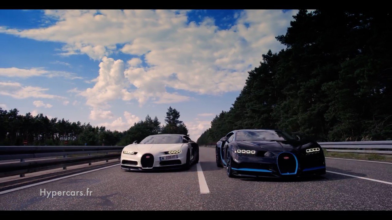 À​ 400 km/h, il n'y a qu'une Bugatti Chiron pour filmer ...... une Chiron ! 