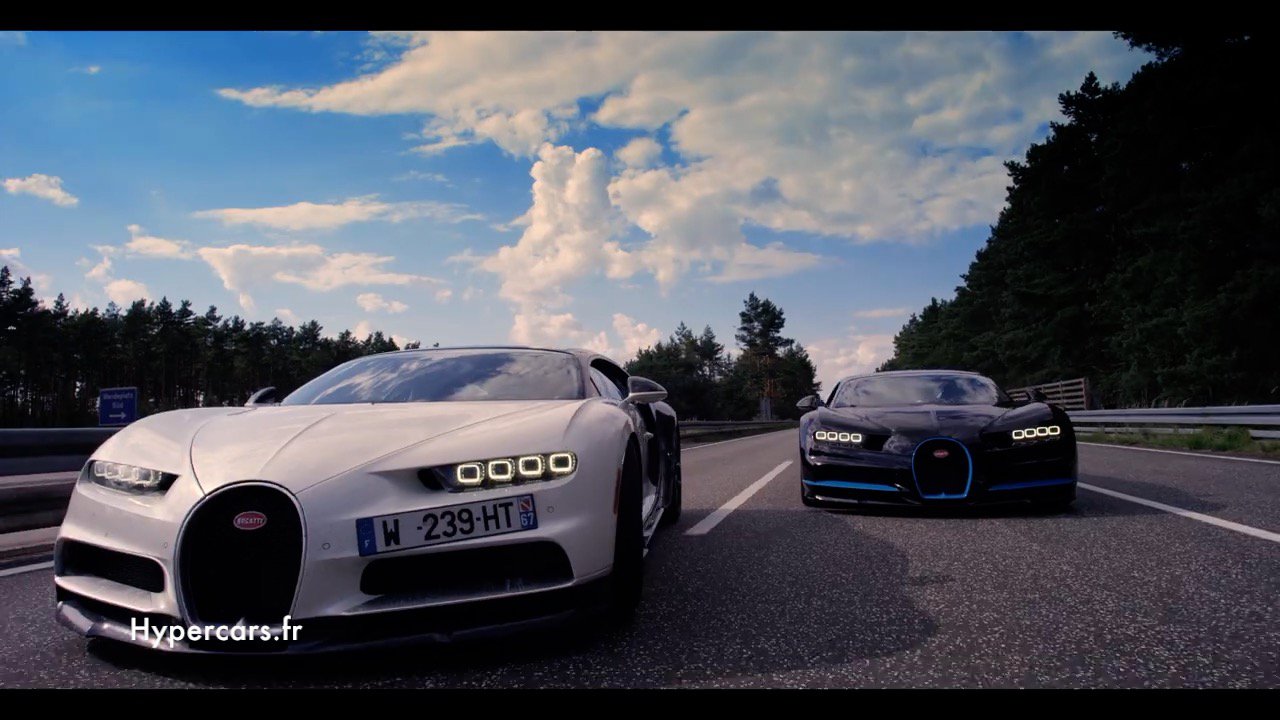À​ 400 km/h, il n'y a qu'une Bugatti Chiron pour filmer ...... une Chiron ! 
